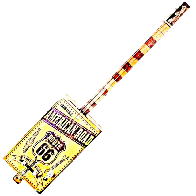 Guitar Handmade American Road 3tpv cigarboxguitar Matteacci's Made in Italy for blues