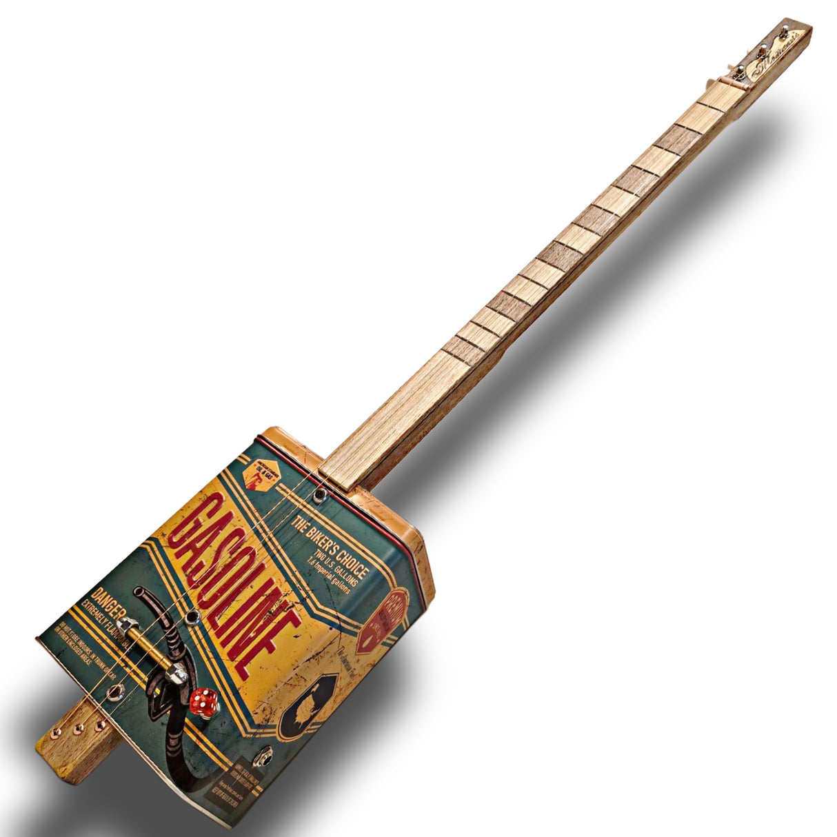 Gasoline 3tpv cigar box guitar Matteacci's Made in Italy