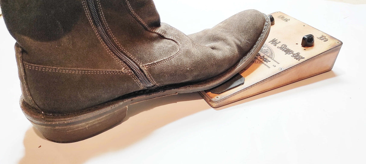 Mixer & stomp-box guitar Foot drums one man band Robert Matteacci