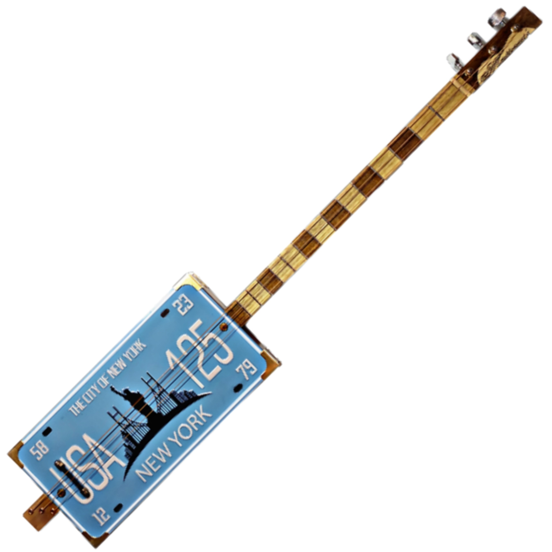 New York 3tpv cigar box guitar Matteacci's Made in Italy