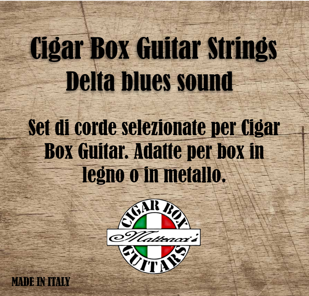 Set corde per Cigar Box Guitar 3 strings, G-D-G tuning