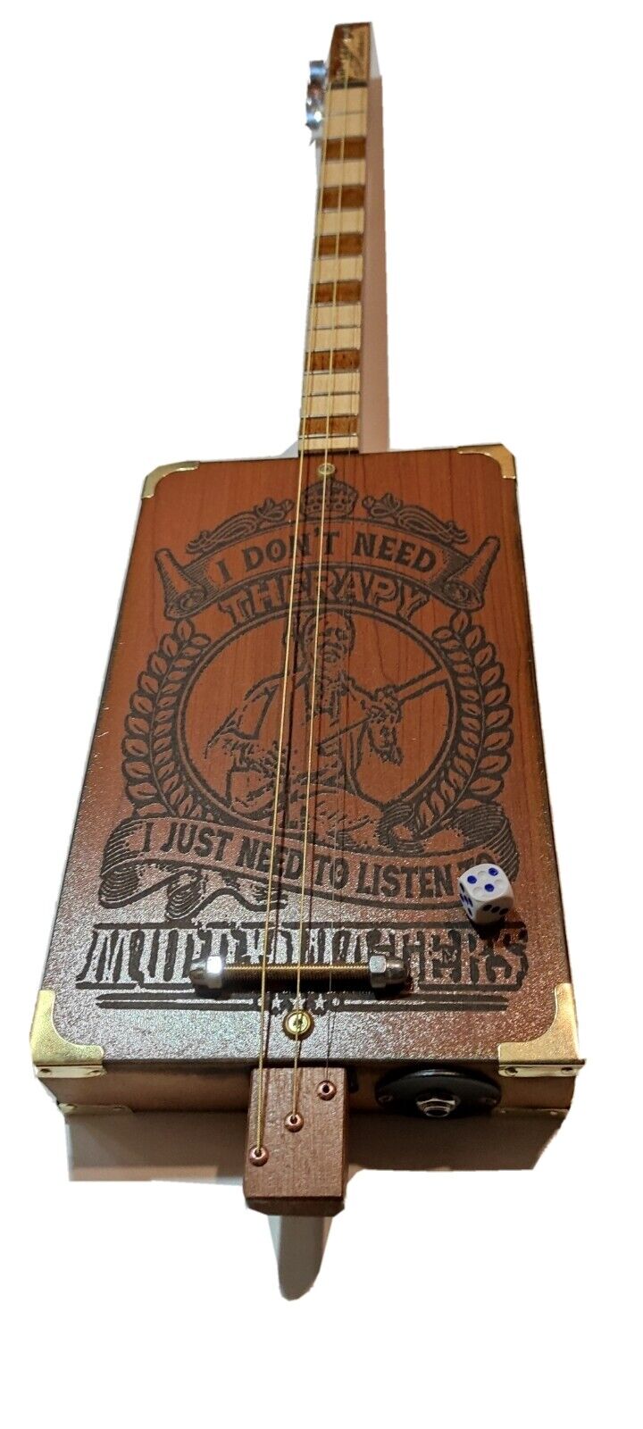 Muddy Waters 3tpv.Ls Cigar Box Guitar MATTEACCI'S Made IN Italy