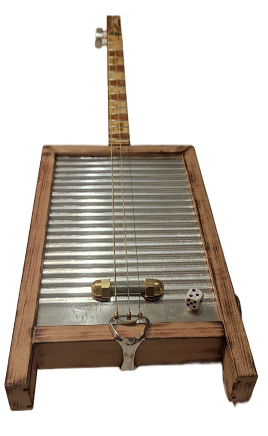 Washboard Electric Guitar 3 tpv Cigar Box Matteacci's