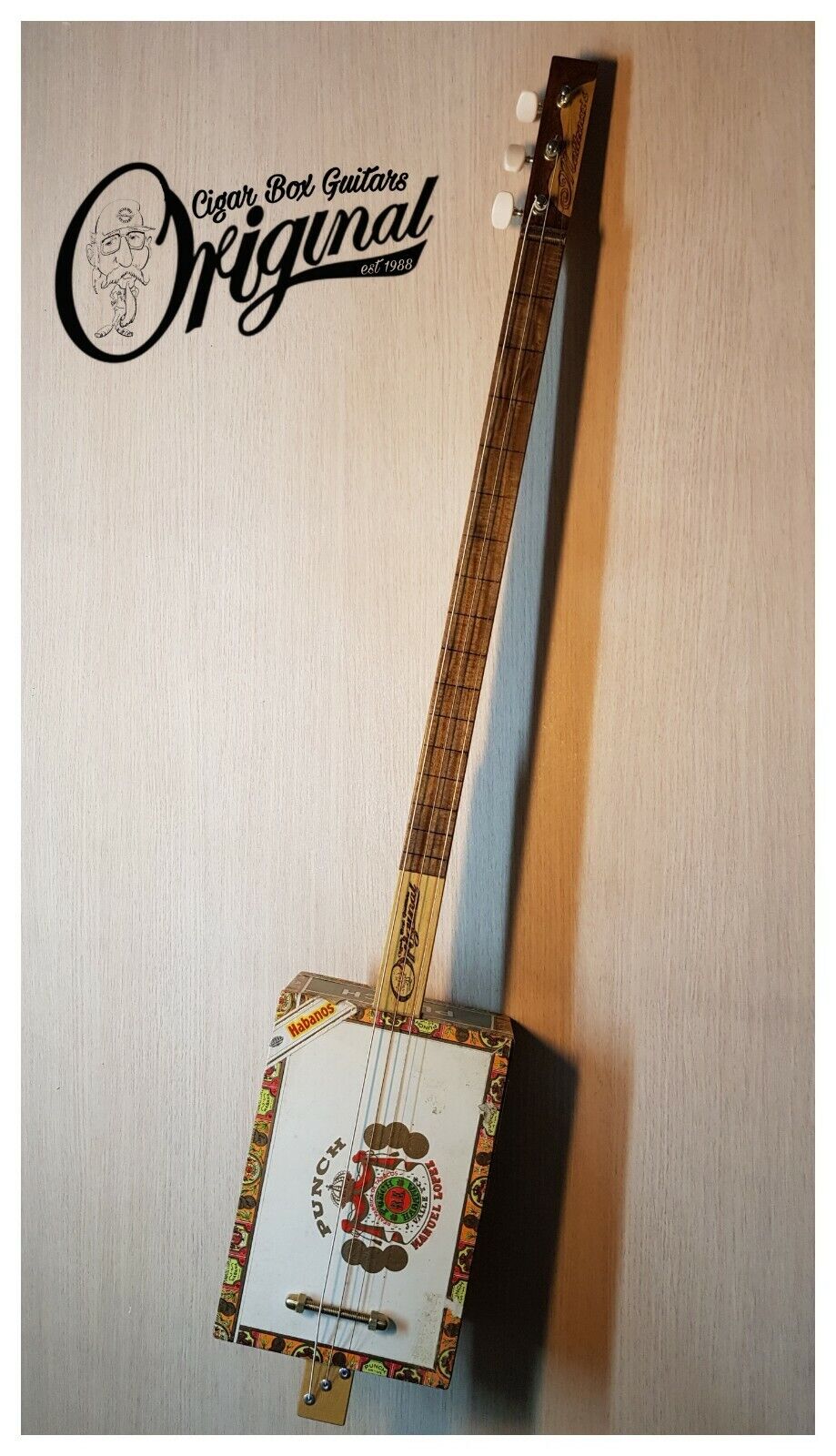 Original Punch 3tpv cigar box guitar Matteacci's Made in Italy