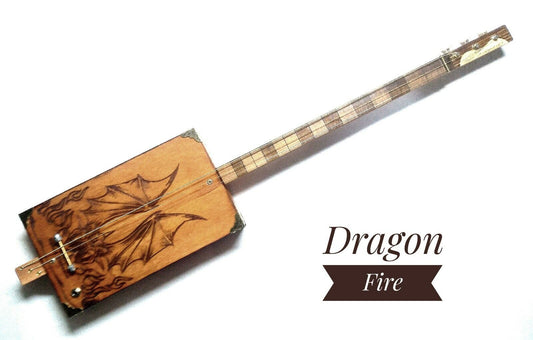 Dragon Fire 3tpv cigar box guitar Matteacci's Made in Italy
