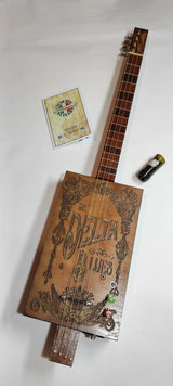 The Delta blues Cigar Box Guitar 4 strings Special G.P.S. By Robert Matteacci