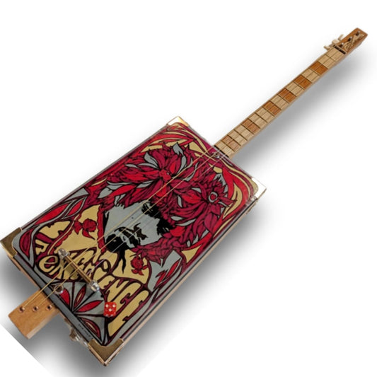 Jimi Hendrix experience 3tpv cigar box guitar Matteacci's Made in Italy