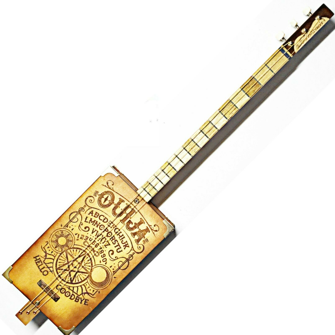 Ouija 4 tpv cigar box guitar Matteacci's Made in Italy