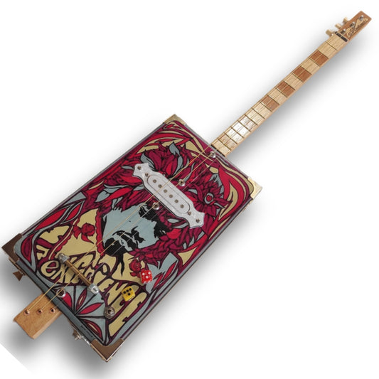 Hendrix experience special 3 cigar box guitar Matteacci's Made in Italy
