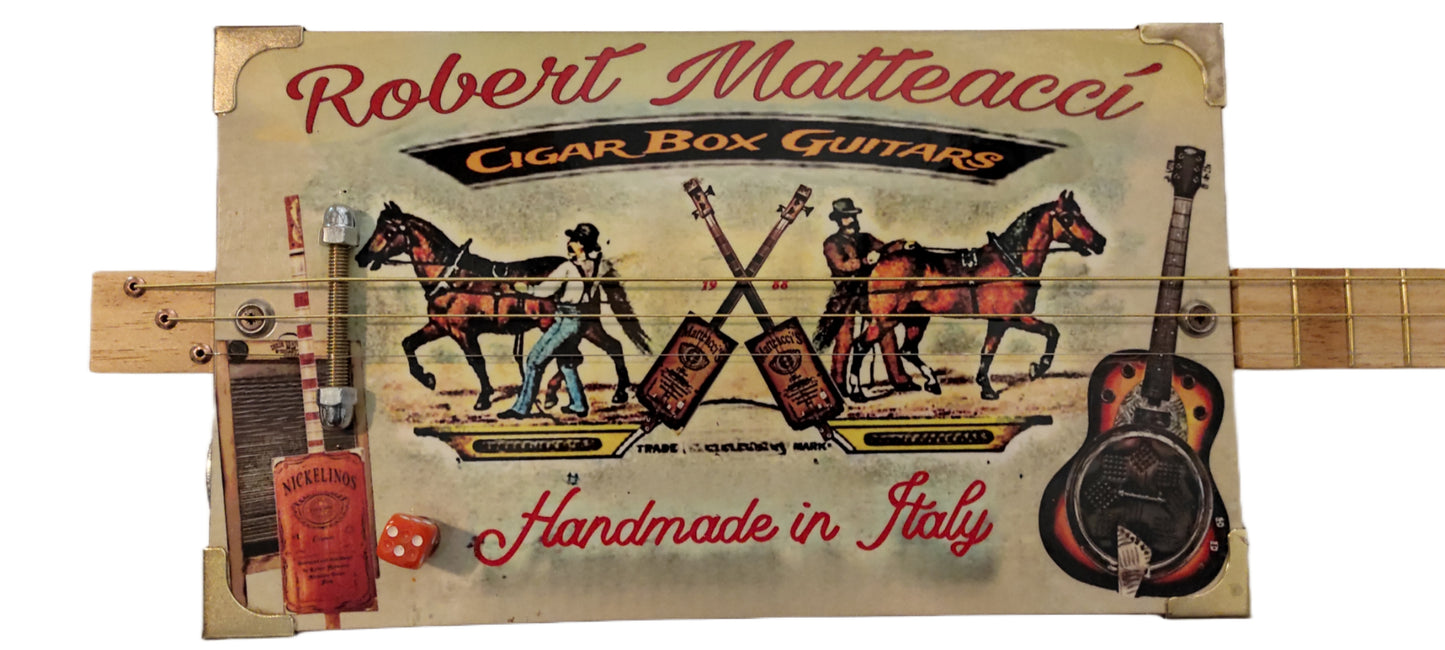 Matteacci's Lv 3tpv cigar box guitar Matteacci's Made in Italy