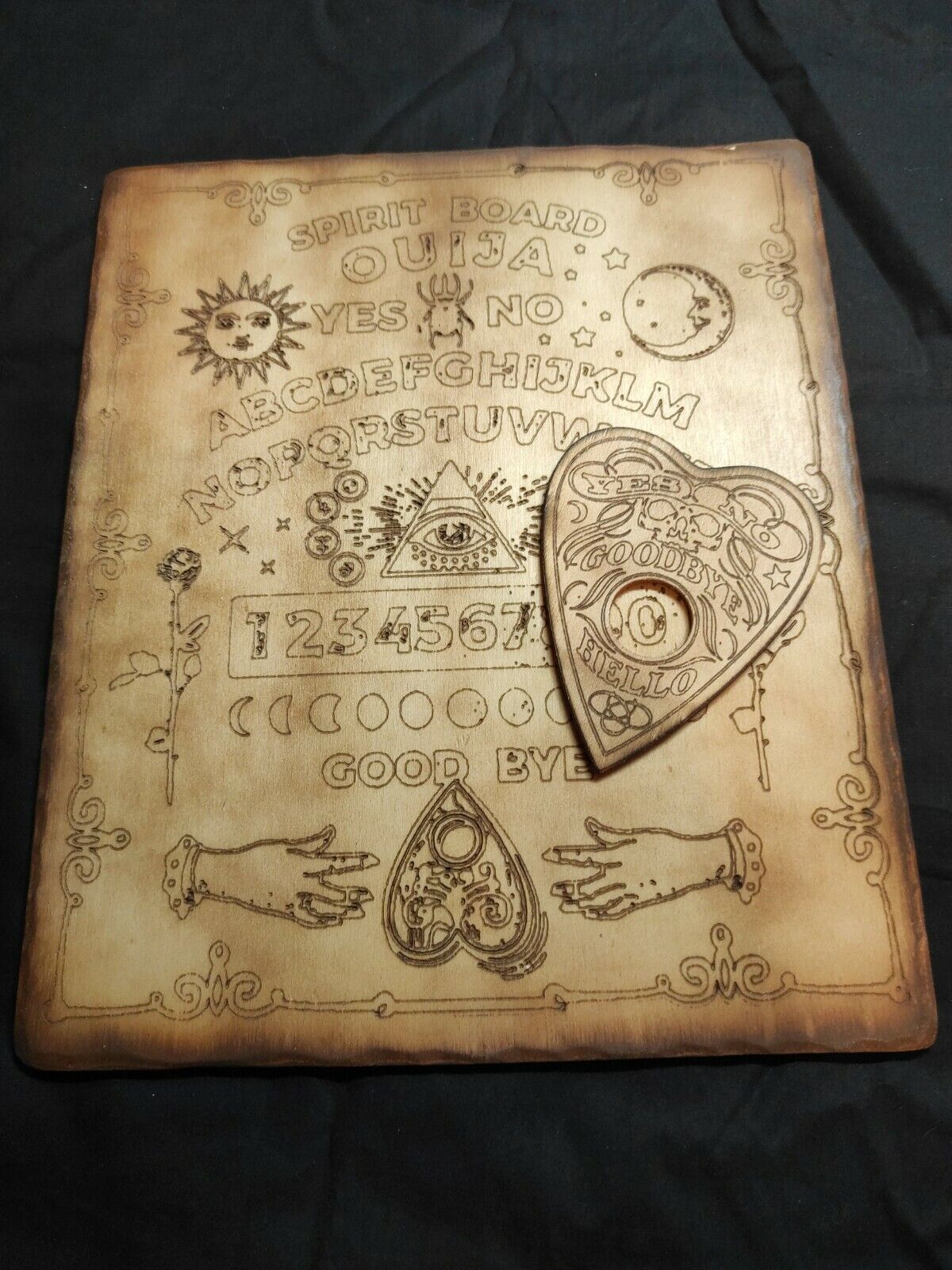 Tavola Ouija in legno per sedute spiritiche by Matteacci's