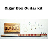 Left Matteacci's cigar box guitar assembly kit Made in Italy