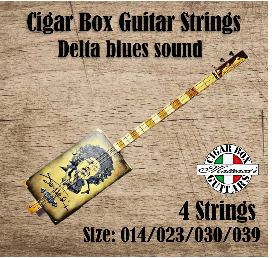 String set for Cigar Box Guitar 4 strings, BGDG tuning