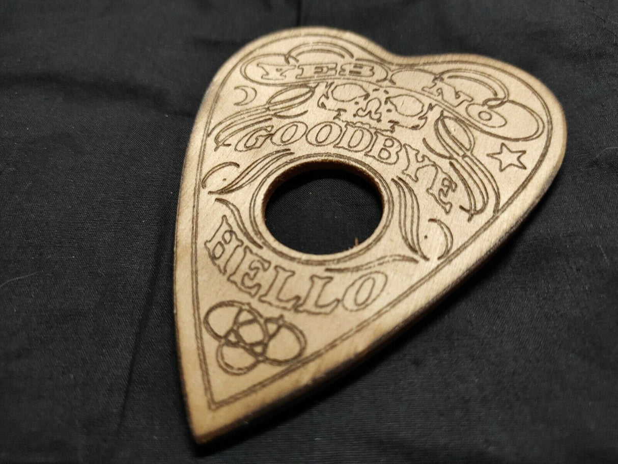 Wooden Ouija board for spirit sessions by Matteacci's