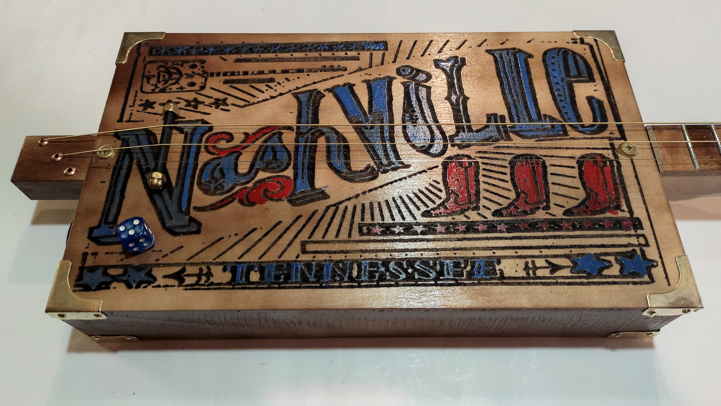 Nashville 3TPV Cigar Box Guitar