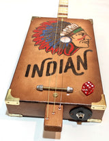 Indian 3tpv cigar box guitar Matteacci's Made in Italy