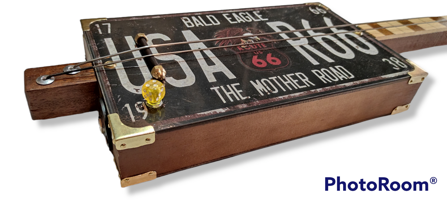 Usa Route 66 Cigar Box bass 2sp