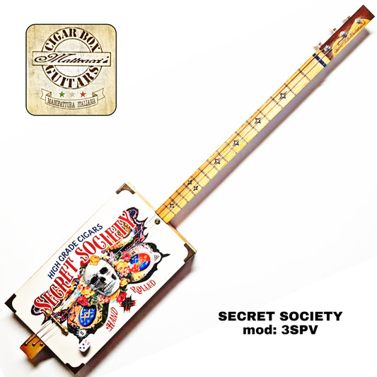 Secret Society 3spv cigar box guitar Matteacci's Made in Italy