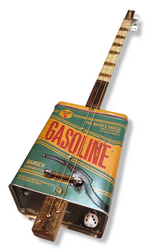 Gasoline 3tpv cigar box guitar Matteacci's Made in Italy