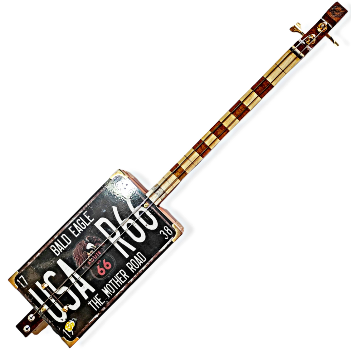 Usa Route 66 Cigar Box bass 2sp